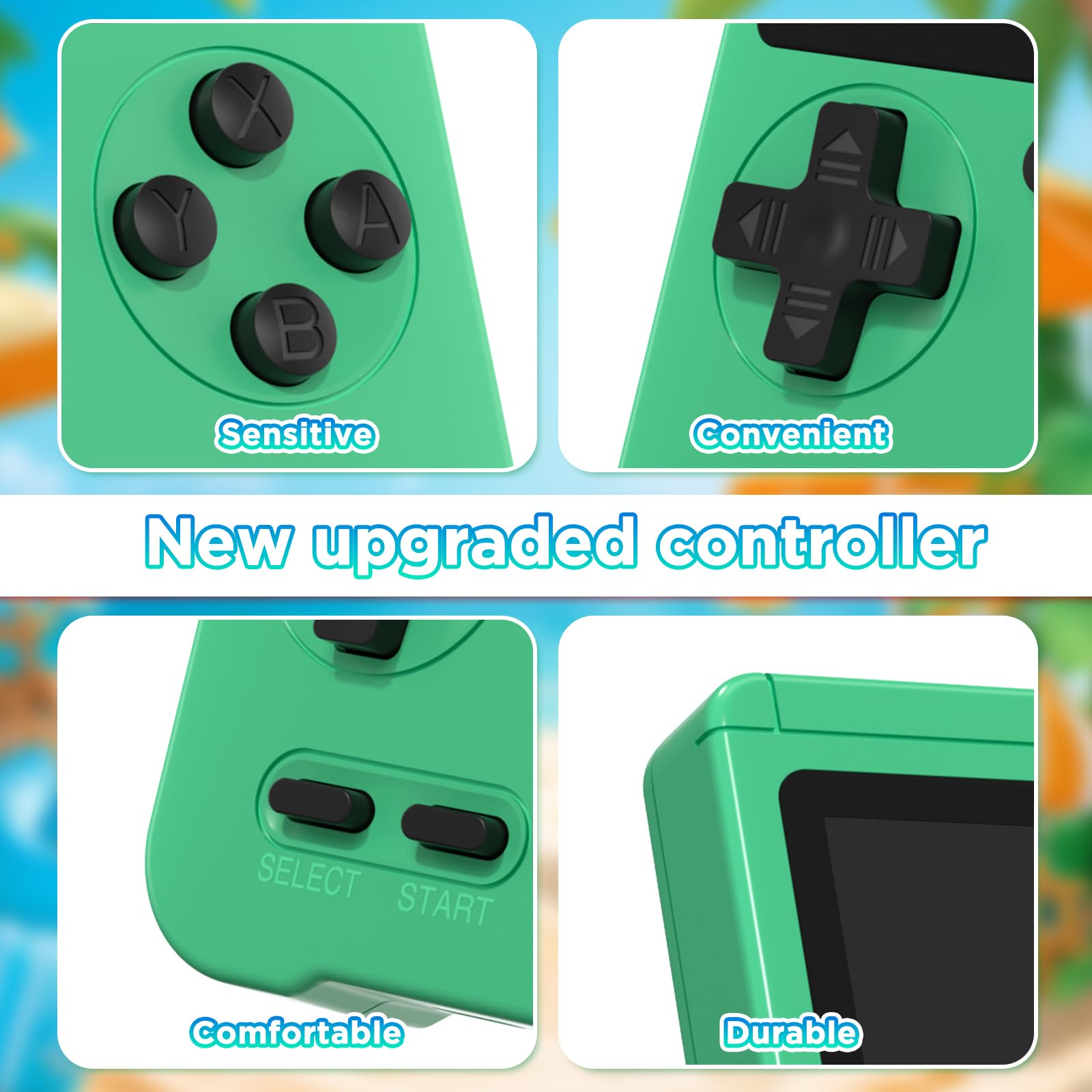 Meliif Retro Handheld Console button panel close-up for precise control