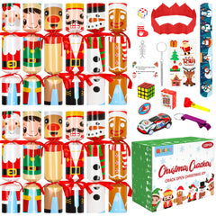 Melisheer Christmas crackers six-pattern design brighten your table with festive style.