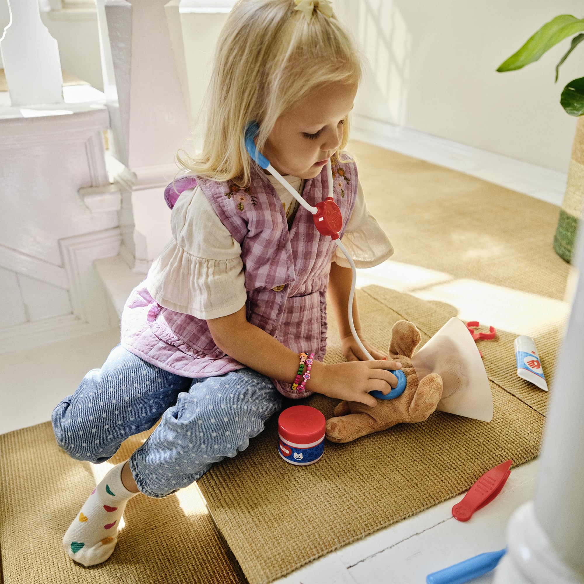 Melissa & Doug pet vet kit thermometer aids playful wellness checks