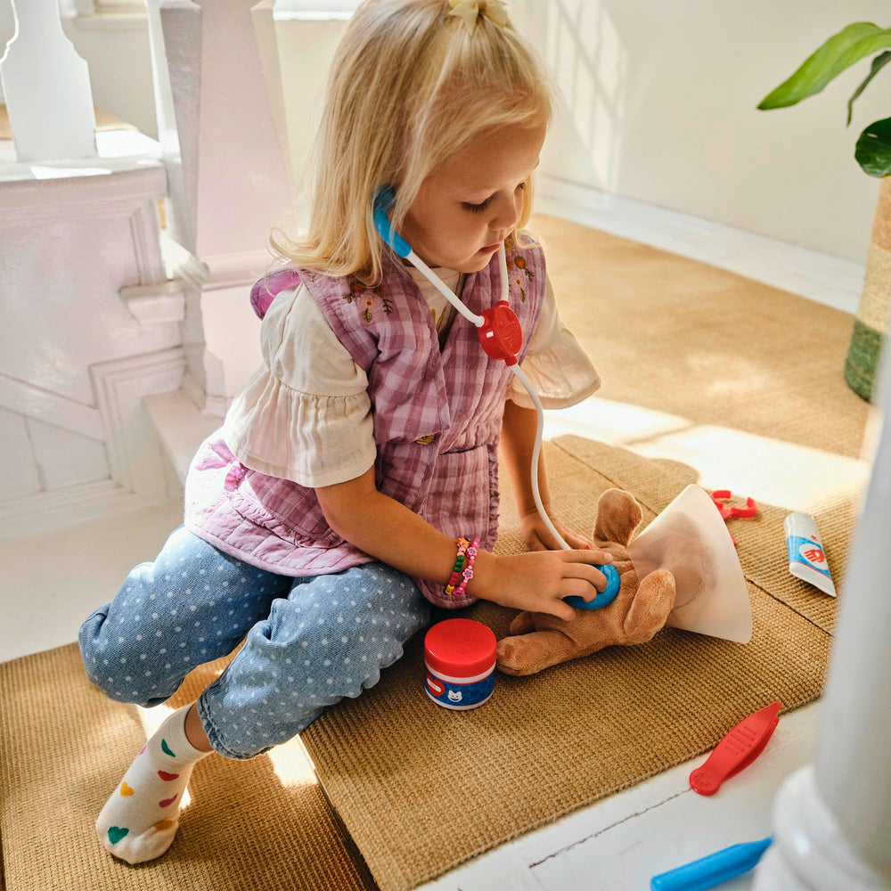 Melissa & Doug pet vet kit thermometer aids playful wellness checks