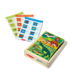 Melissa & Doug Animal icons on blocks link letters to park creatures.