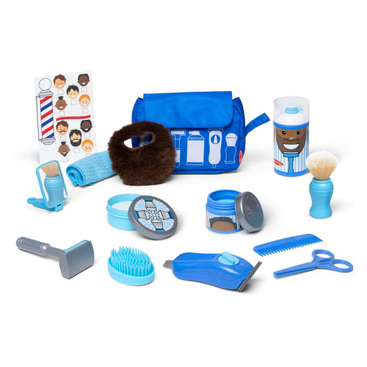 Melissa & Doug Barber Shop adjustable beard for kids, inviting imaginative grooming