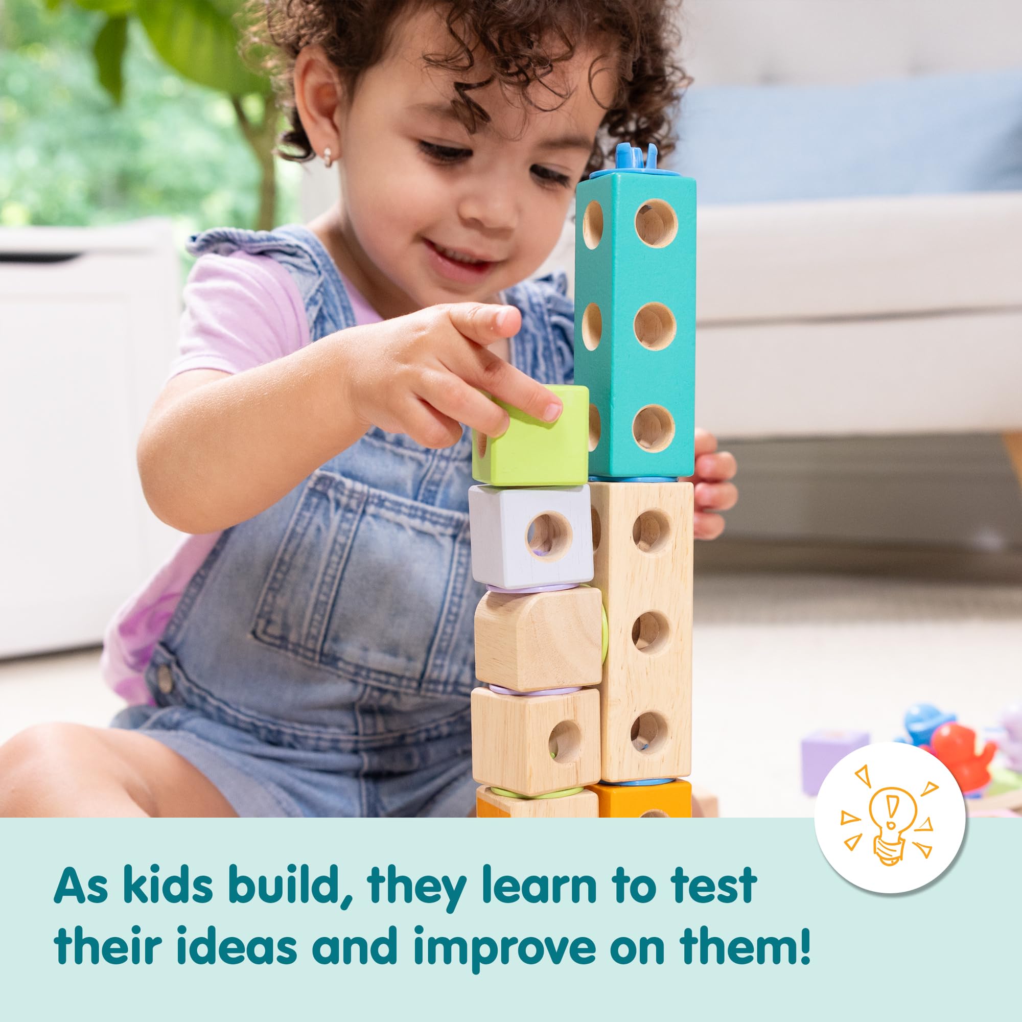 Melissa and Doug Blockables Town Play Set figures and accessories support expressive storytelling.