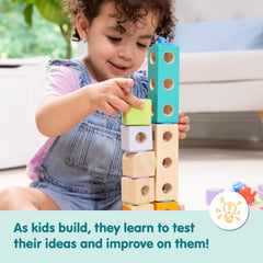 Melissa and Doug Blockables Town Play Set figures and accessories support expressive storytelling.