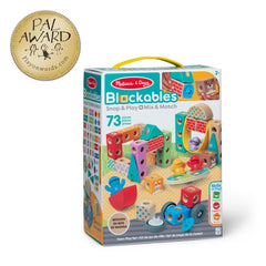 Melissa and Doug Blockables Town Play Set blocks fit together with large connectors for little hands.