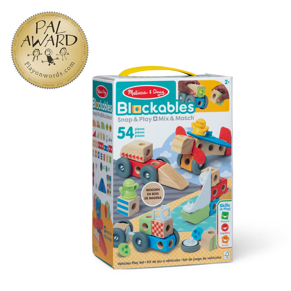 Melissa & Doug Blockables Vehicles illustrated instructions guide play