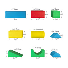 Melissa & Doug array of shapes and colors highlighting sorting and counting benefits