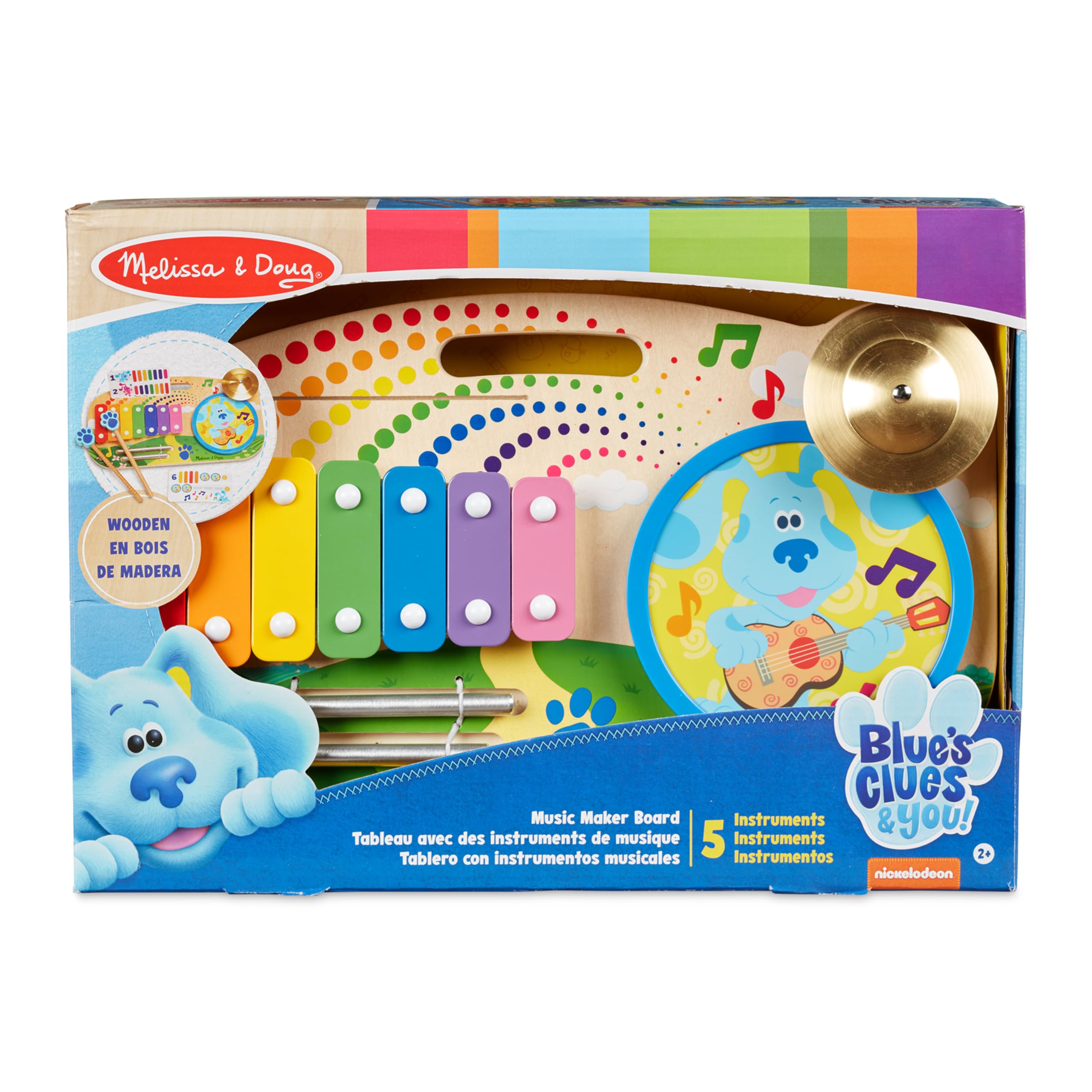 Melissa & Doug Blue's Clues & You mallets stored for easy reach