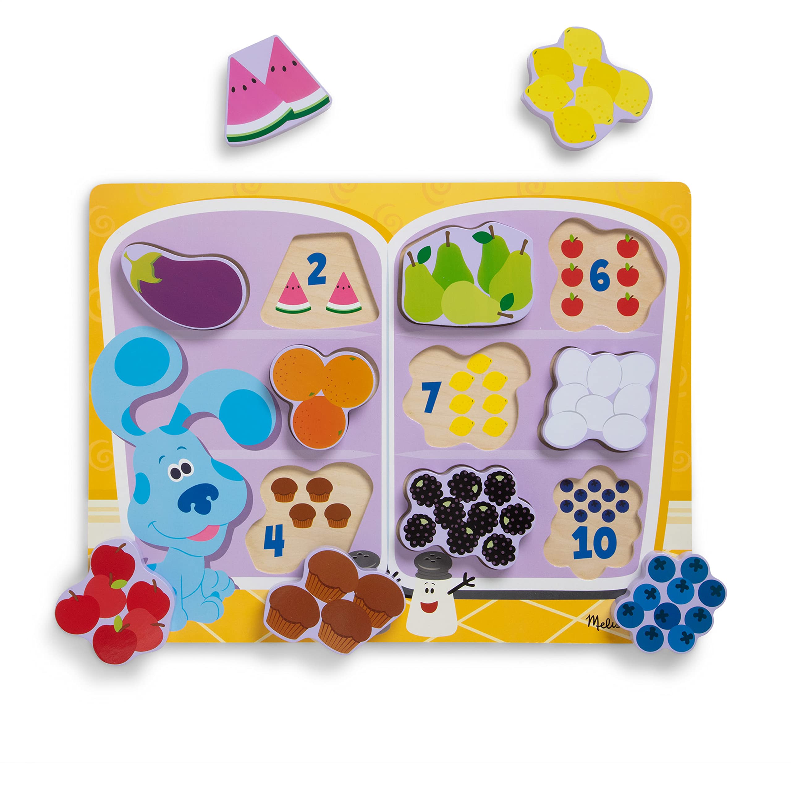 Melissa & Doug Blue's Clues & You! fridge food eggplant helps count and recognize colors