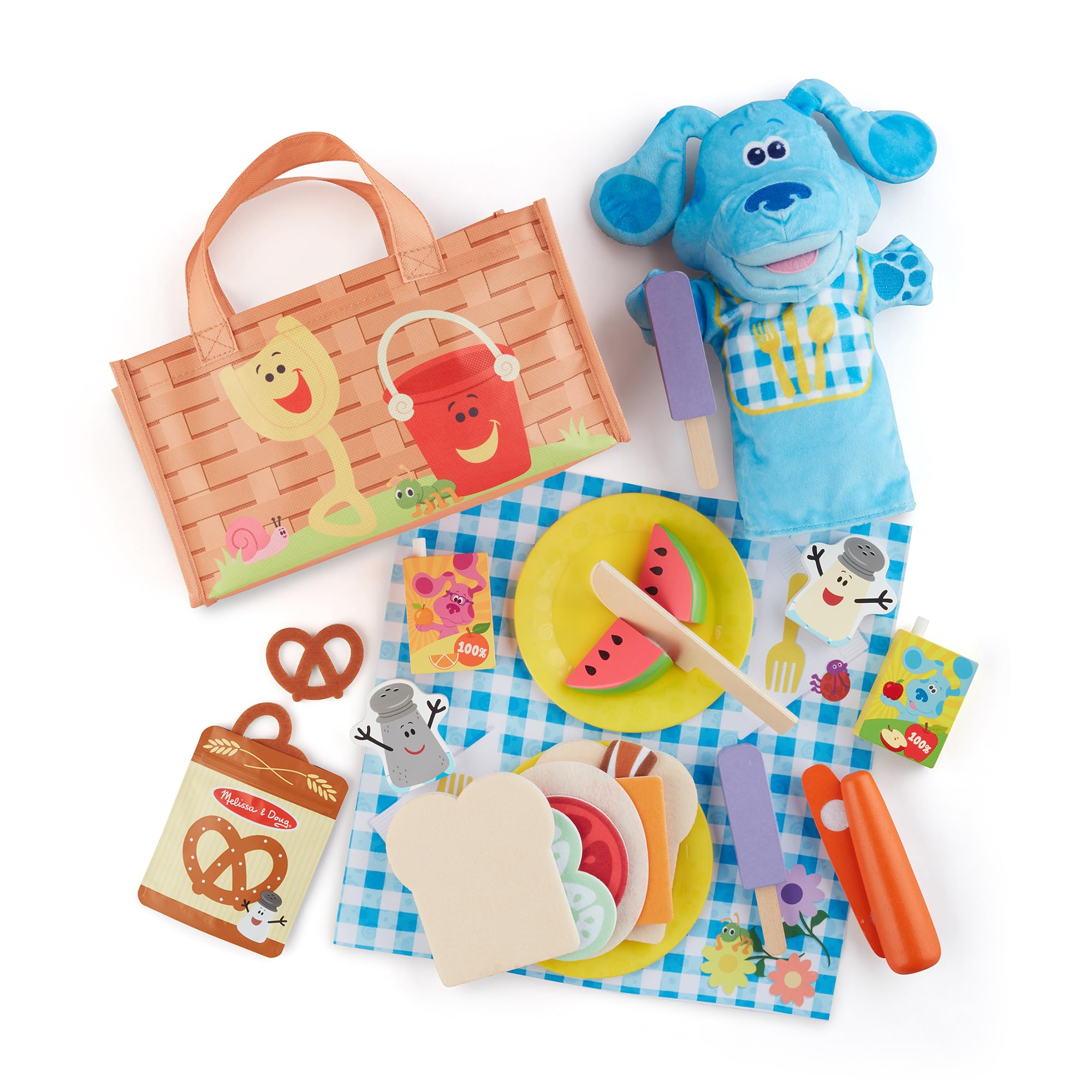 Melissa & Doug Blue’s Clues & You picnic blanket for cooperative pretend play.