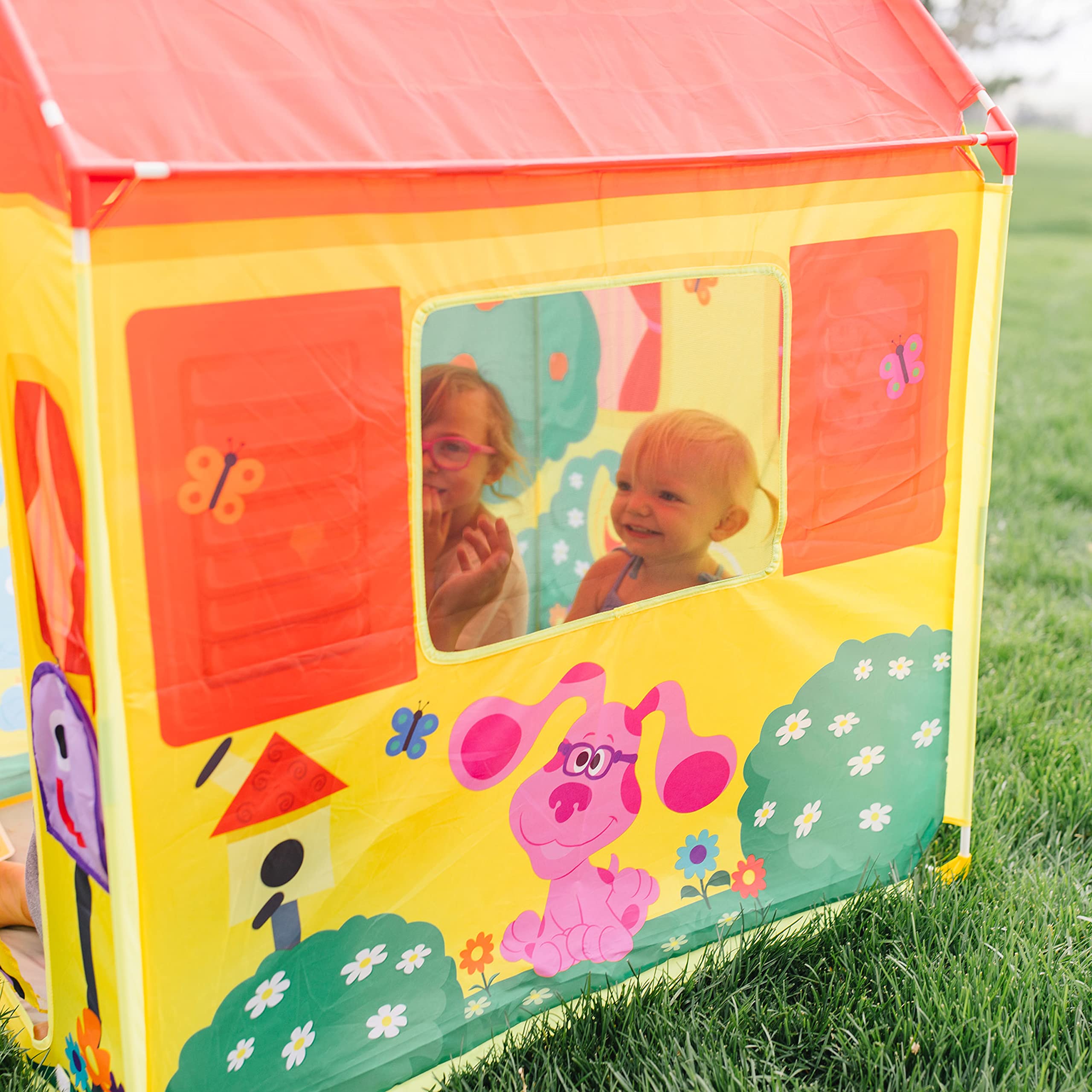 Gift-ready Melissa and Doug Blue's House tent for preschoolers