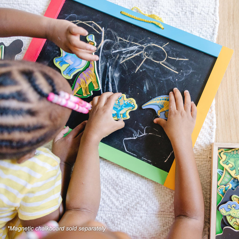 Bright colored dinosaur magnets from Melissa & Doug for engaging play