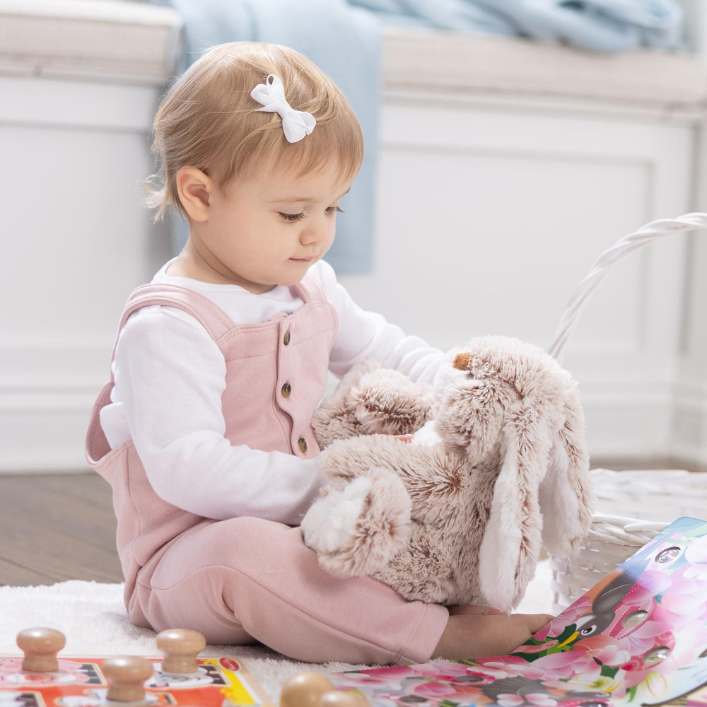 Burrow Bunny 9-inch plush sits softly for snuggles and play