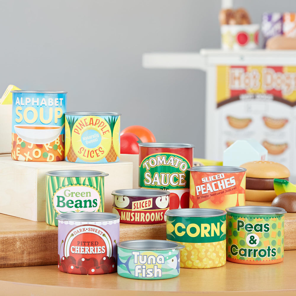 Melissa & Doug cans in a classroom dramatic-play area encouraging cooperative social play
