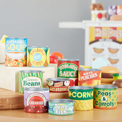 Melissa & Doug cans in a classroom dramatic-play area encouraging cooperative social play