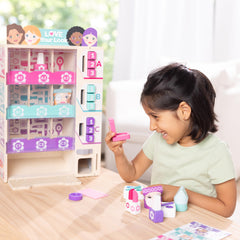 Melissa & Doug play coins, bank card, and selection buttons showing interactive learning benefit