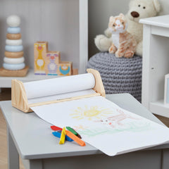 Compact tabletop design ideal for small art spaces.
