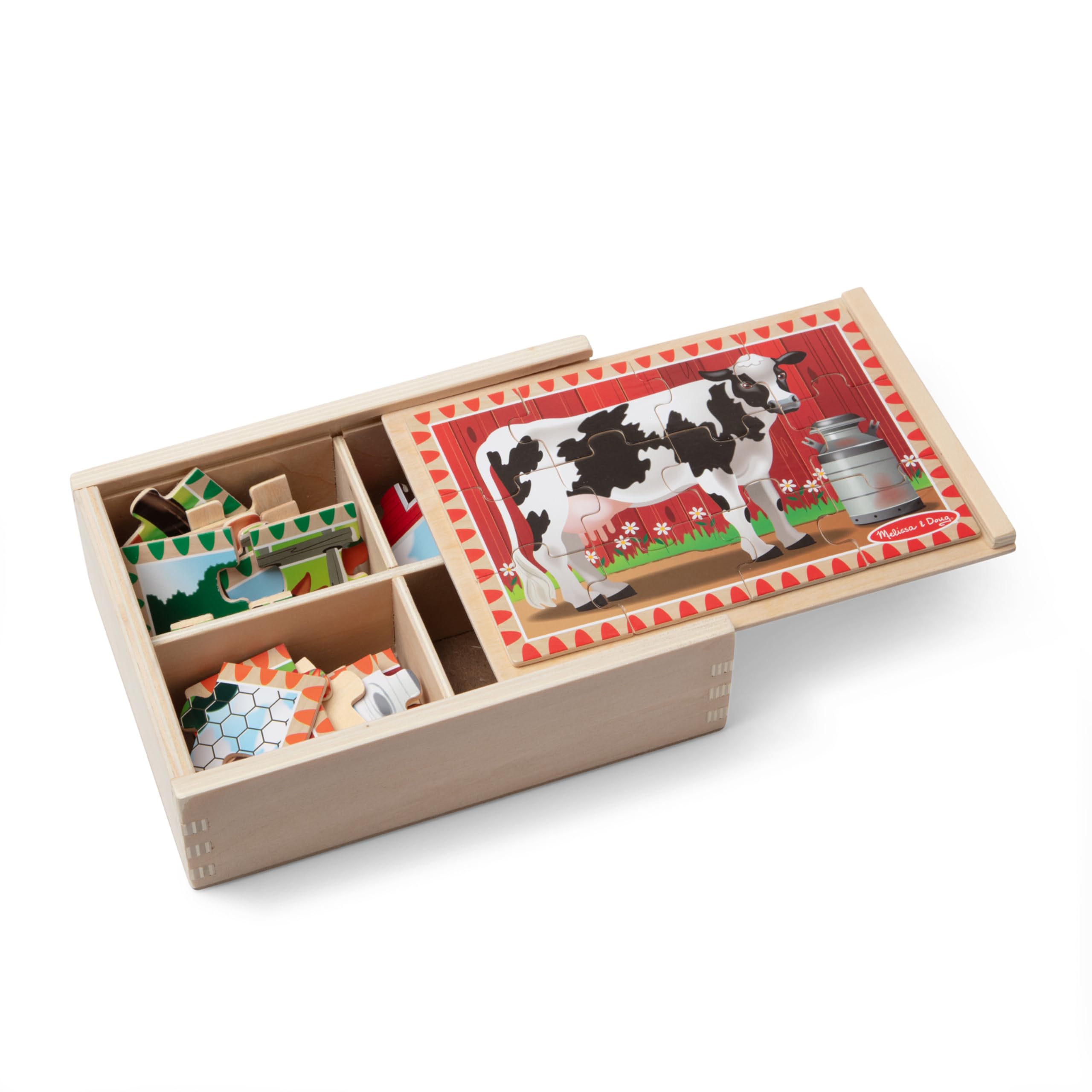 Melissa & Doug cow puzzle with colorful farm artwork for engaging play