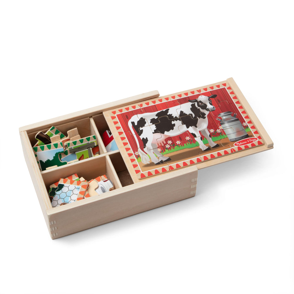 Melissa & Doug cow puzzle with colorful farm artwork for engaging play