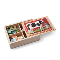 Melissa & Doug cow puzzle with colorful farm artwork for engaging play