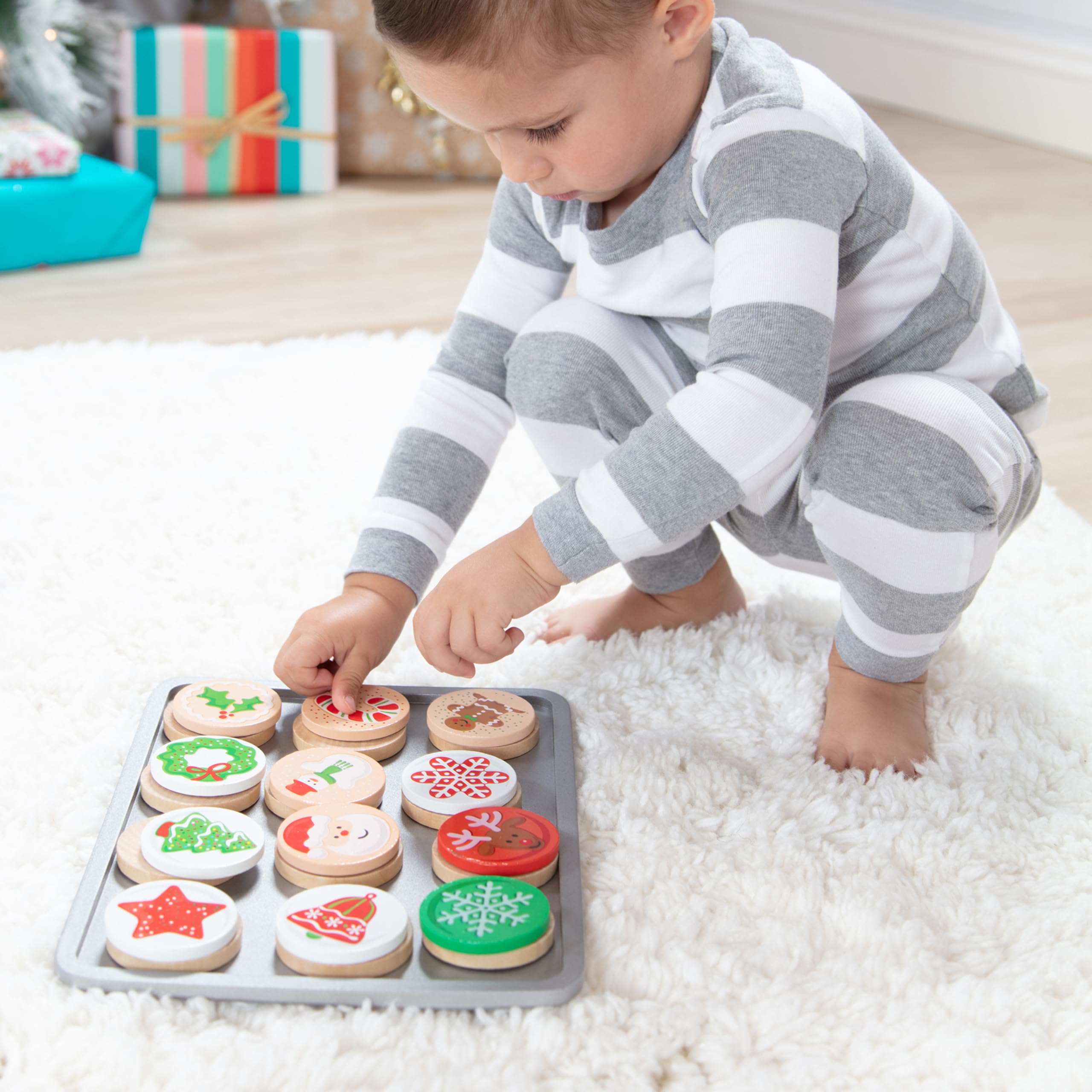 Melissa & Doug decorative toppings add colorful creativity to pretend treats.