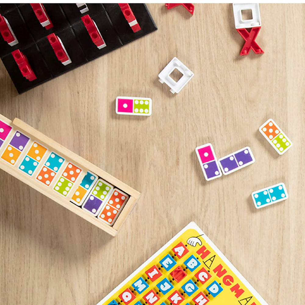 Melissa & Doug dominoes enhances fine motor control and coordination