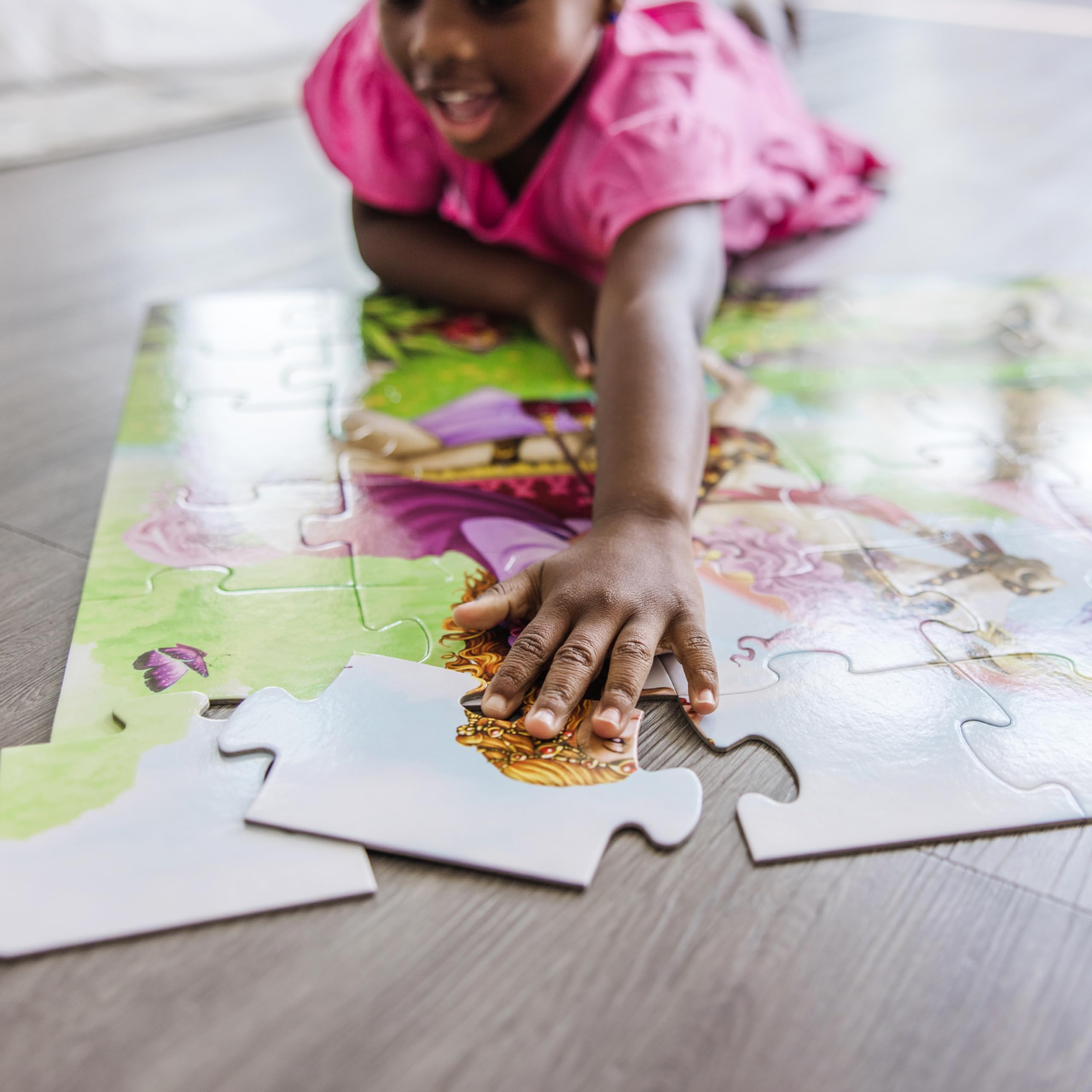Melissa & Doug puzzle with easy-clean surface stays bright after use