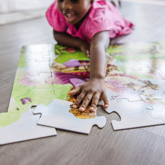 Melissa & Doug puzzle with easy-clean surface stays bright after use