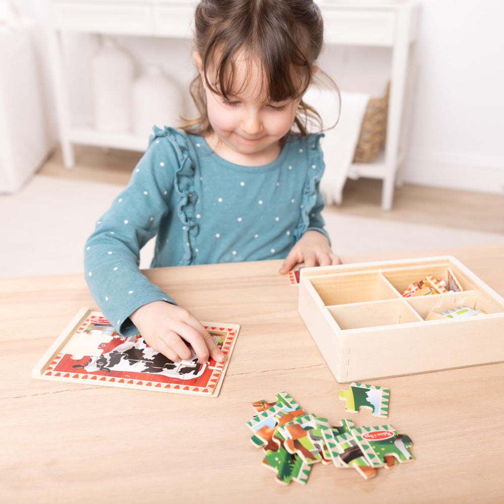 Melissa & Doug farm puzzles travel-ready for on-the-go entertainment