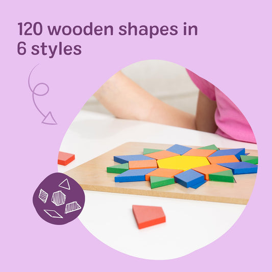 Melissa & Doug five double-sided puzzle boards for endless pattern play and problem-solving