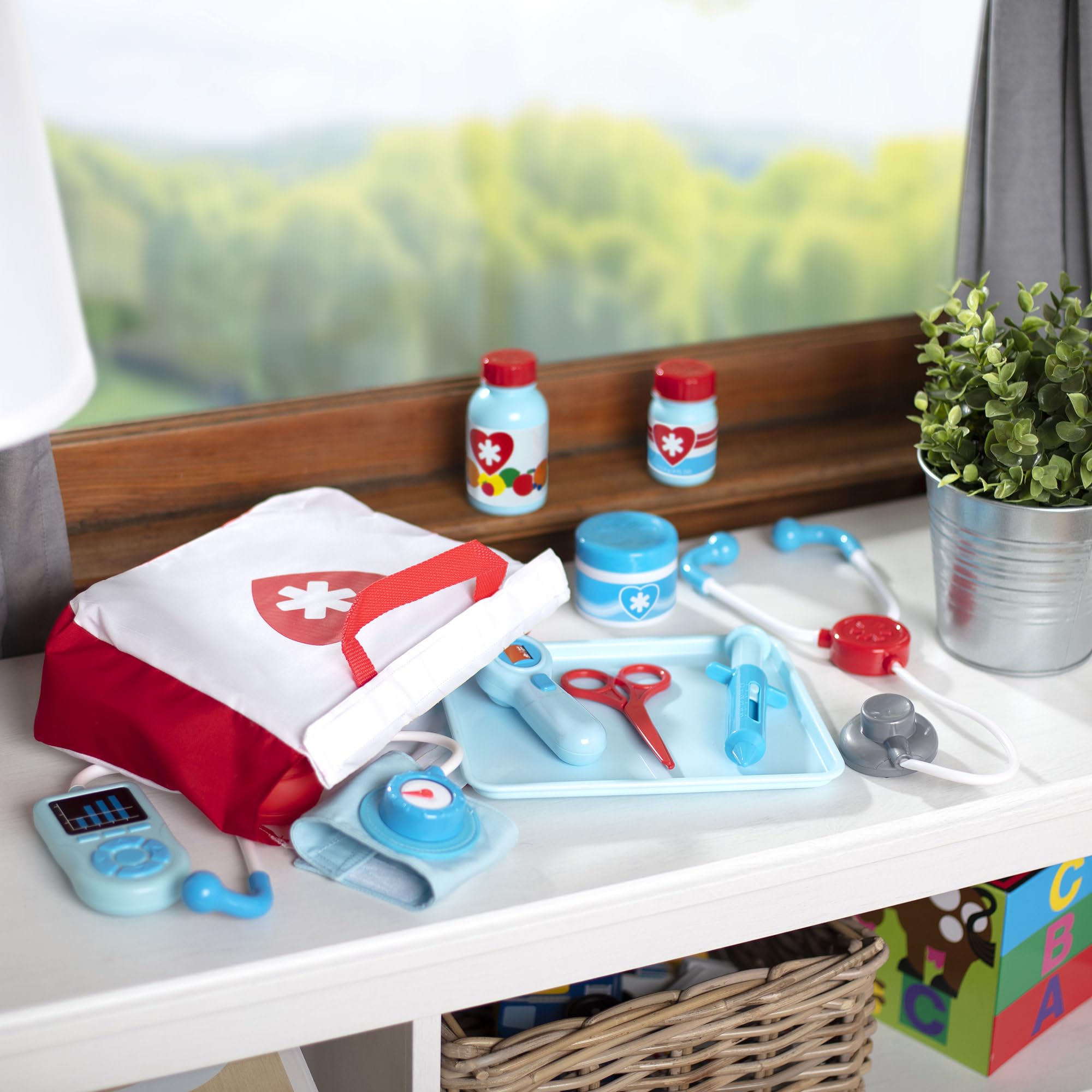 Vitals play scene with tools and patient interactions