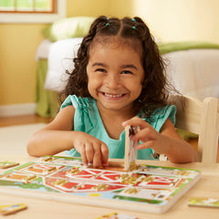 Melissa & Doug Hide and Seek Farm doors opening and closing improves fine motor control.