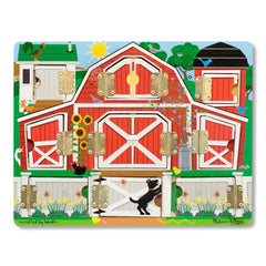 Melissa & Doug Hide and Seek Farm cow magnet ready for barnyard story time.