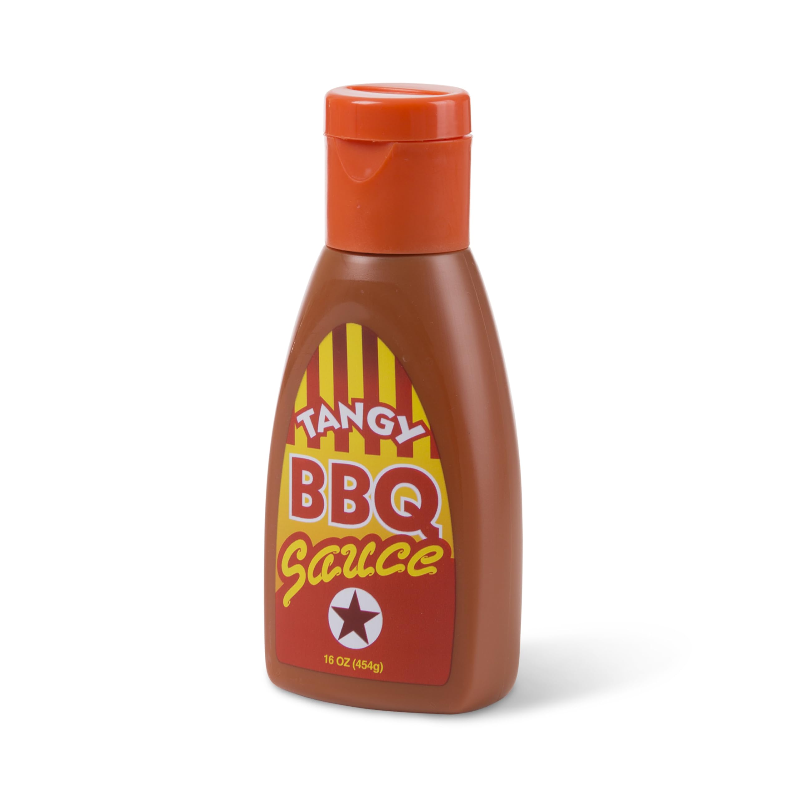 Melissa & Doug ketchup bottle tilts for fun condiment squirts.