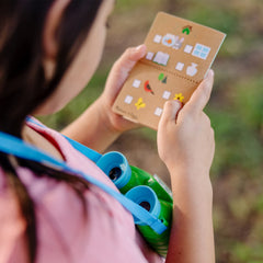 Melissa & Doug Let’s Explore adjustable strap keeps binoculars securely in place during adventures.