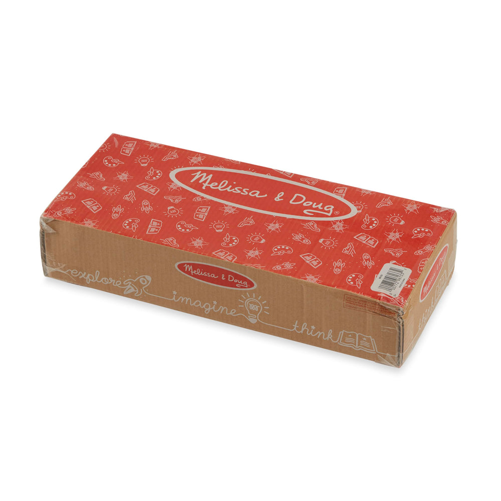 Melissa & Doug Mega Race-Car Carrier helps kids practice sequencing with numbered cars.
