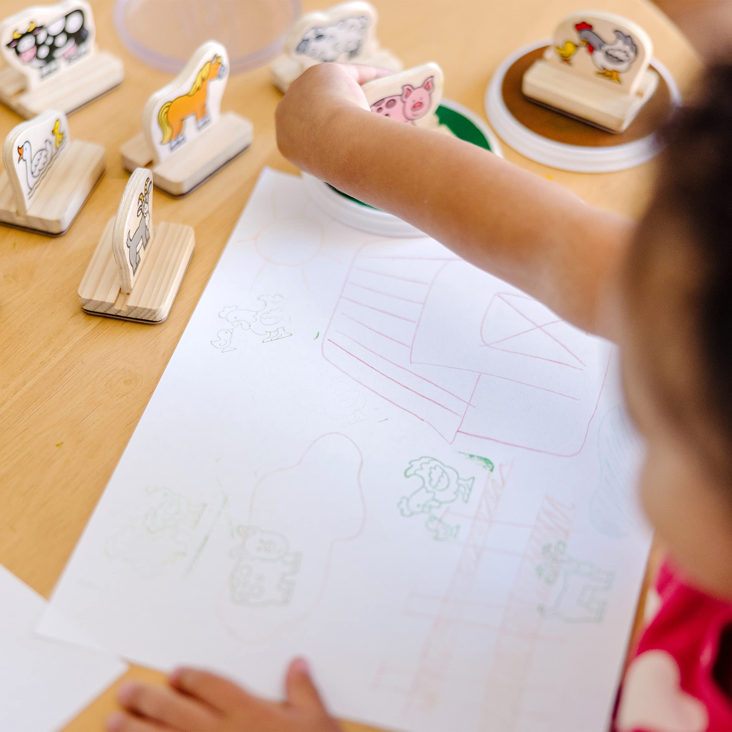 Melissa & Doug My First Stamp Set horse stamp encourages imaginary farm adventures and fine motor practice