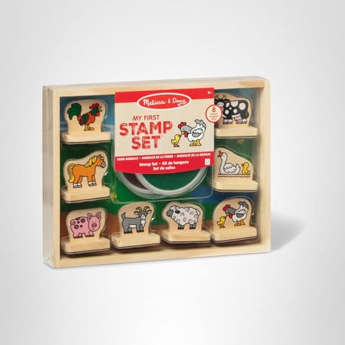 Melissa & Doug green ink pad enhances vibrant farm scenes and learning colors