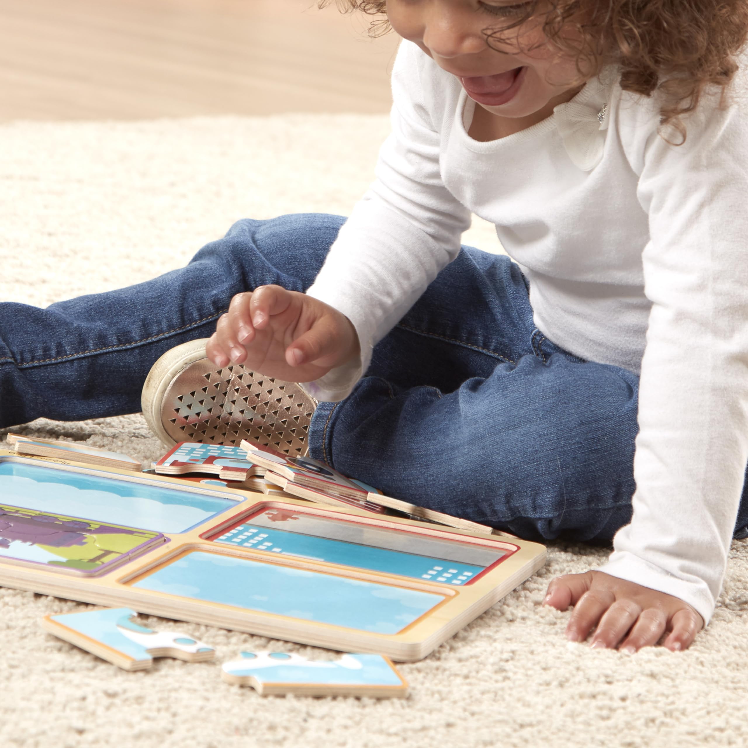 Melissa & Doug wooden pieces feel sturdy for little hands