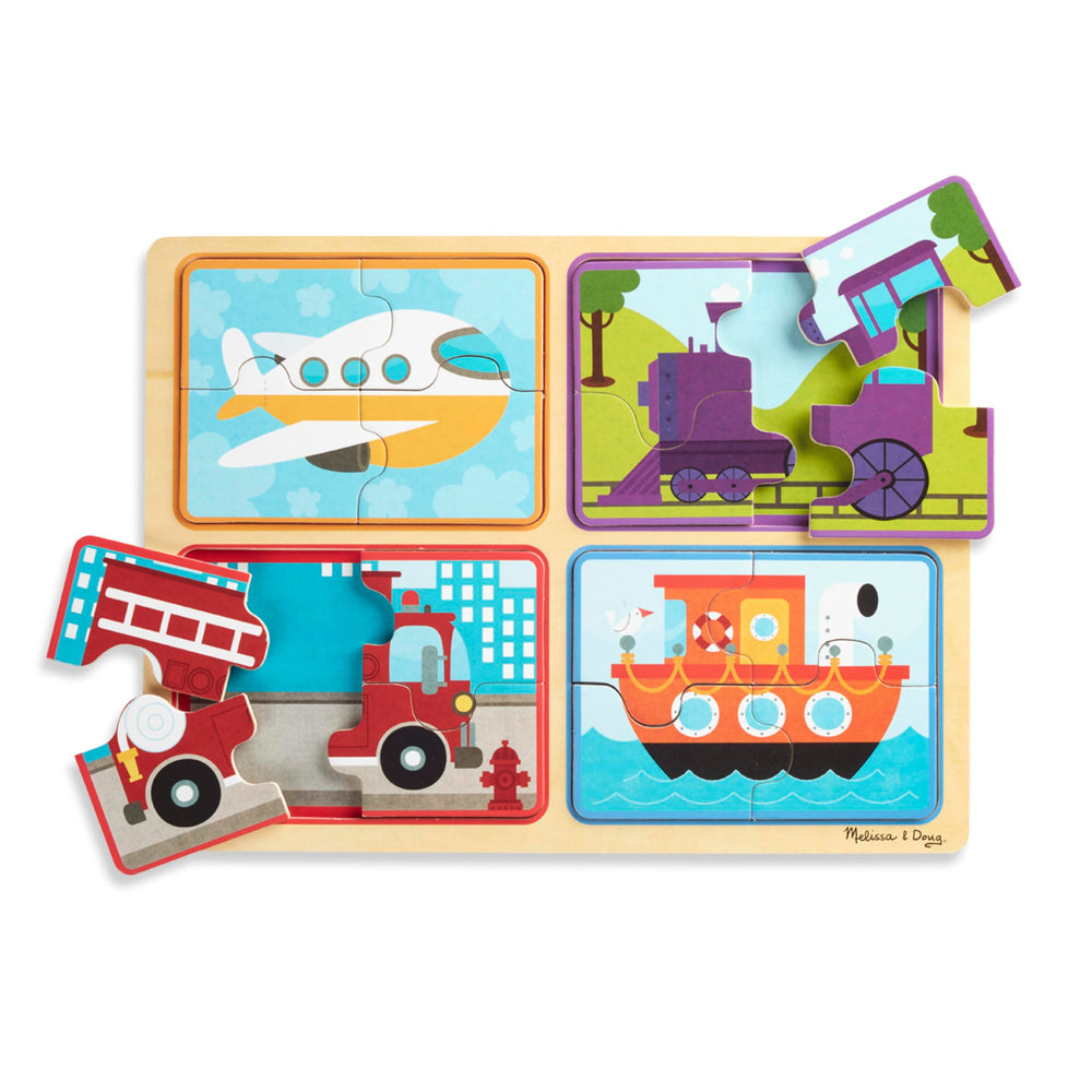 Melissa & Doug natural play puzzle plane boosts hand-eye coordination during play