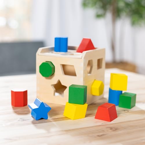 Screen-free play with Melissa & Doug Shape Sorting Cube for kid-friendly fun.