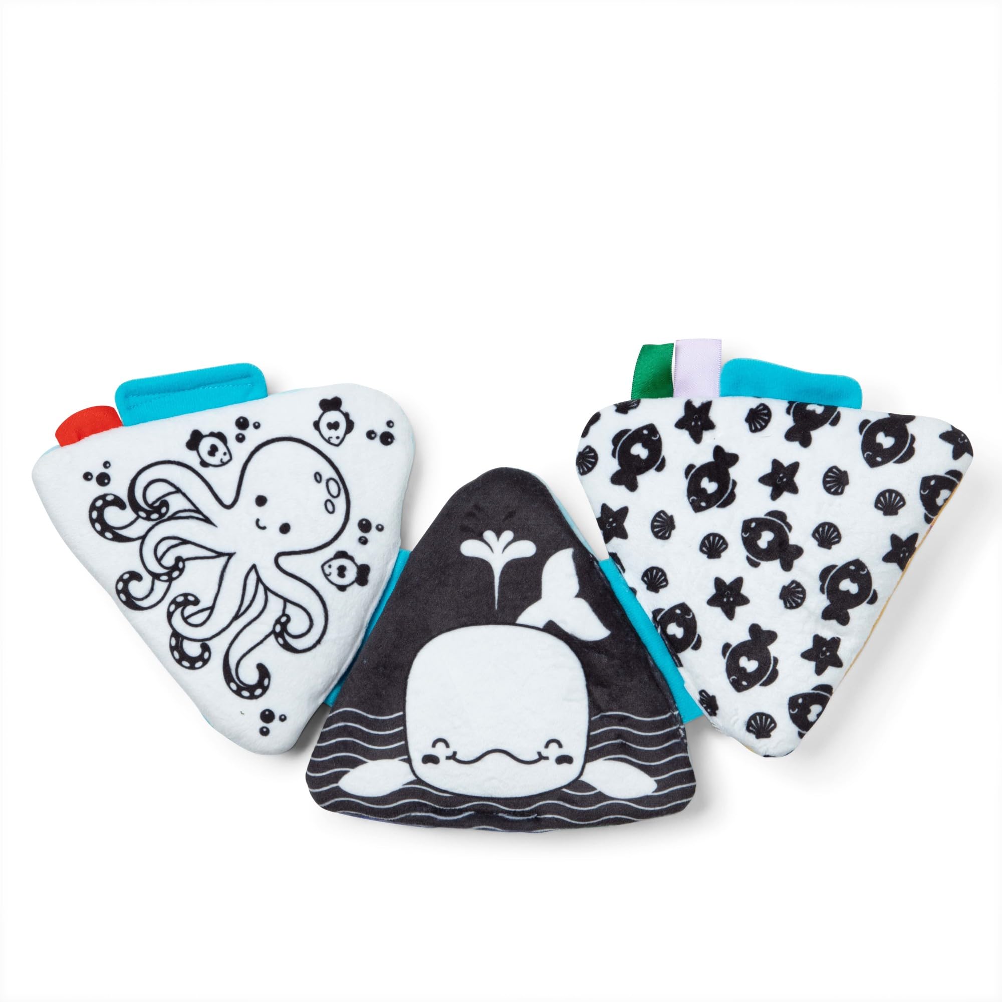 Melissa & Doug Ocean Tummy Time Triangle color side shows friendly sea creatures