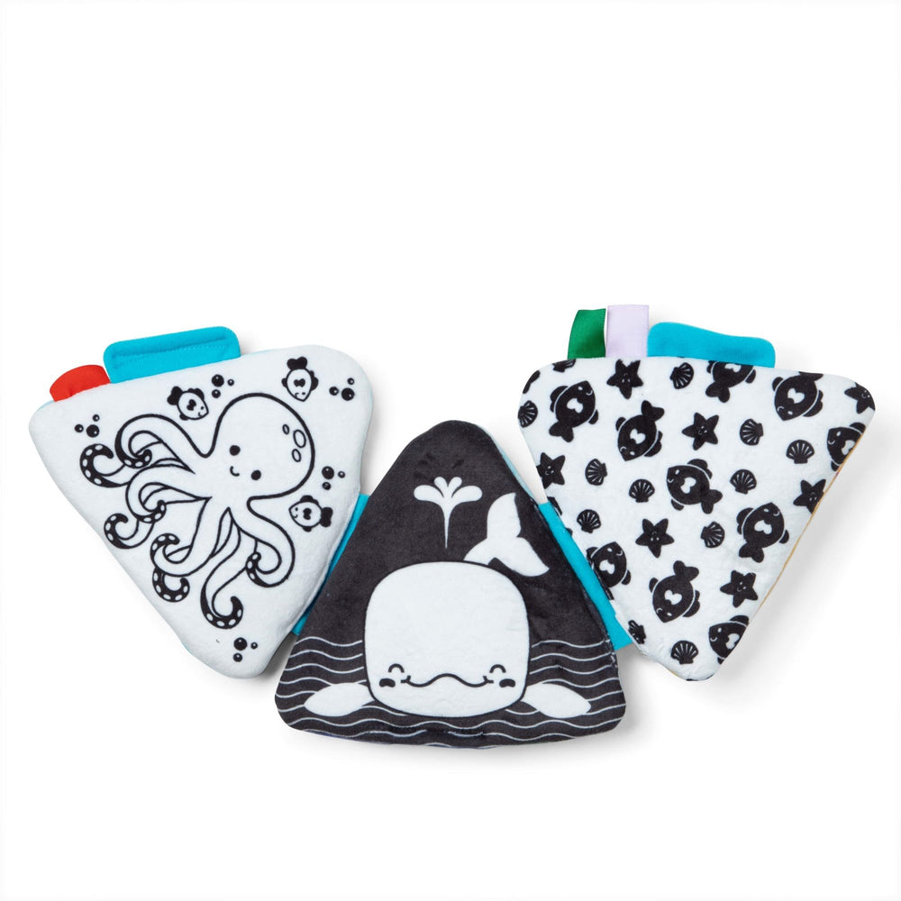 Melissa & Doug Ocean Tummy Time Triangle color side shows friendly sea creatures