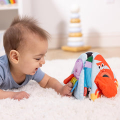 Melissa & Doug Ocean Tummy Time Triangle pocket stores fish