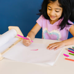 Refillable paper option shown for Melissa & Doug roll dispenser.