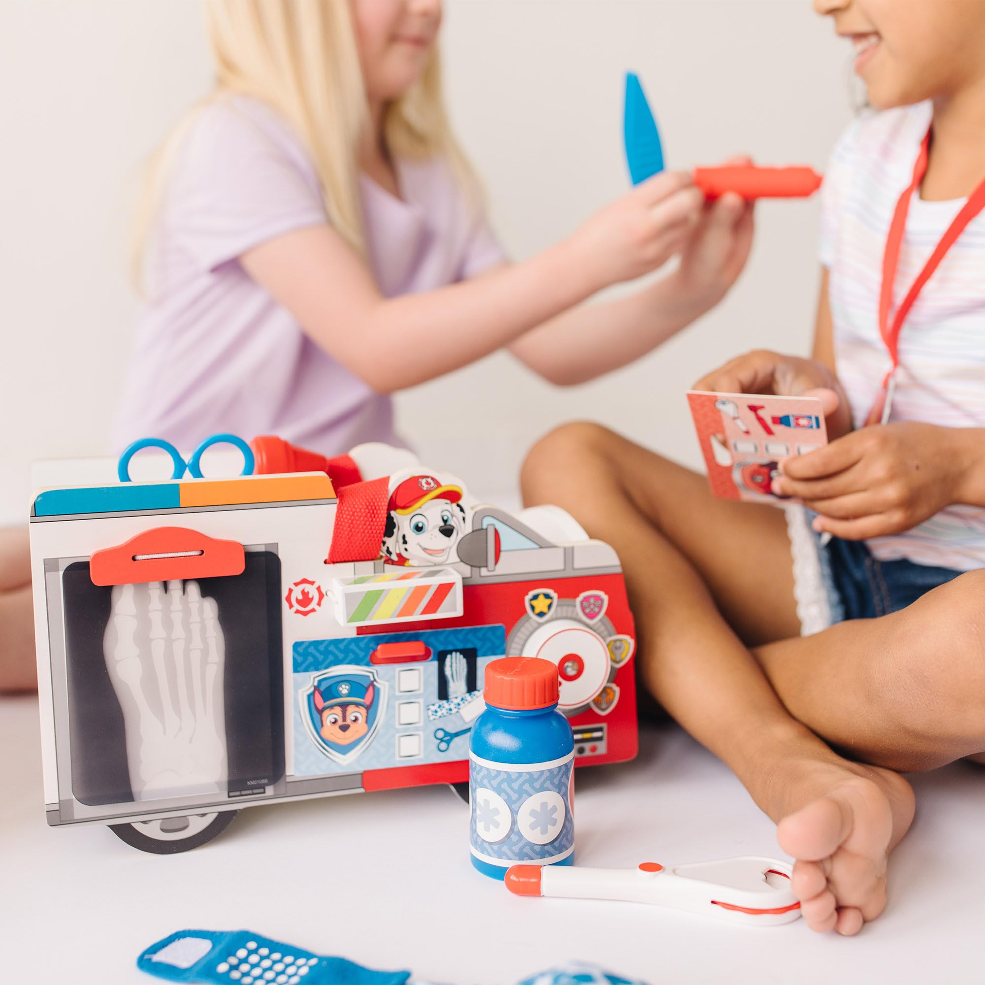 Melissa & Doug PAW Patrol thermometer enables quick, imaginative health checks.