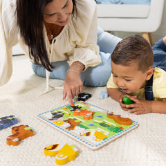 Melissa & Doug Pets wooden chunky puzzle bird piece boosts focus and creative play.