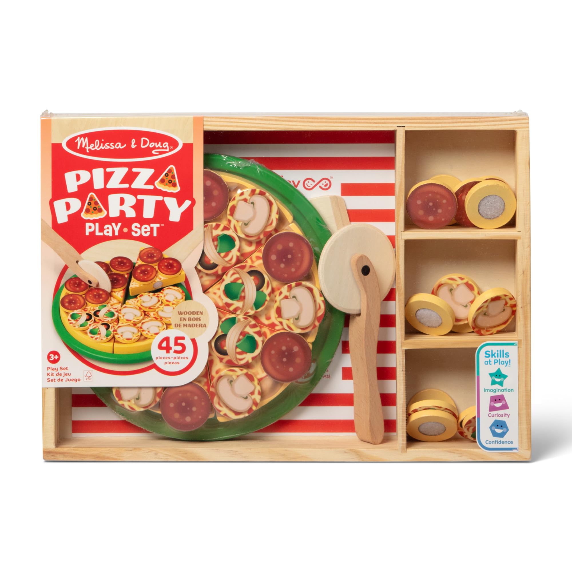 Melissa and Doug 54-toppings set enables creative pie designs during playtime