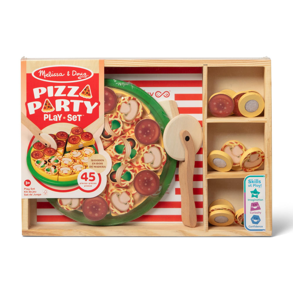 Melissa and Doug 54-toppings set enables creative pie designs during playtime