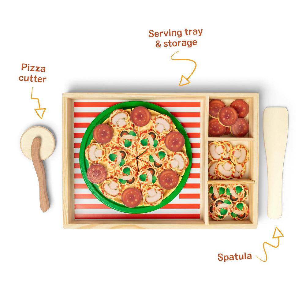 Melissa and Doug pizza cutter with rolling blade for realistic slicing action